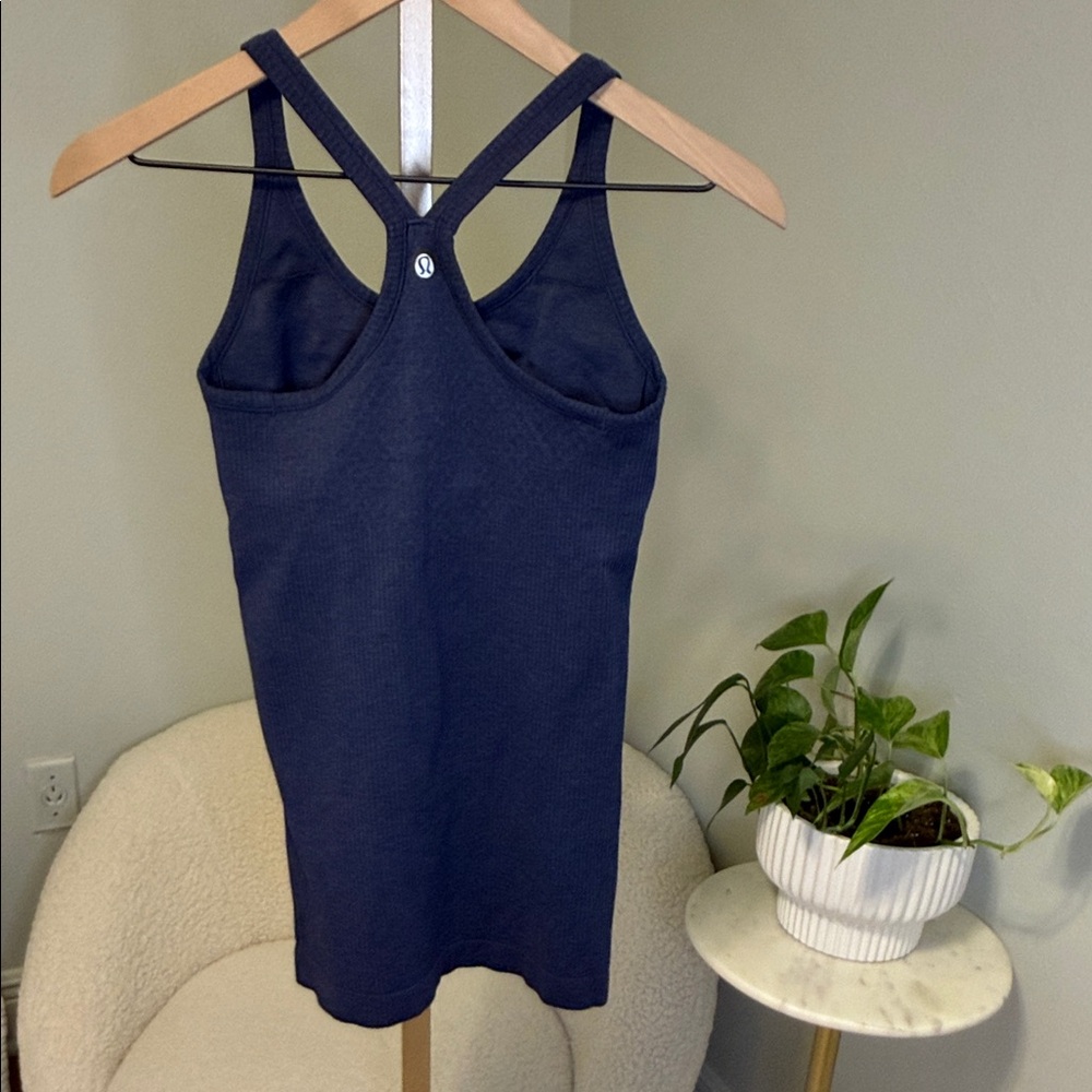 lululemon athletica Navy Ribbed Racerback Tank - Picture 3 of 3